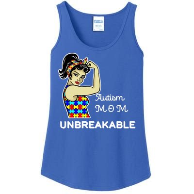 Autism Mom Unbreakable Puzzle Pieces Ladies Essential Tank