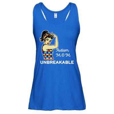 Autism Mom Unbreakable Puzzle Pieces Ladies Essential Flowy Tank