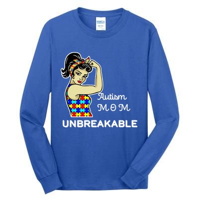 Autism Mom Unbreakable Puzzle Pieces Tall Long Sleeve T-Shirt