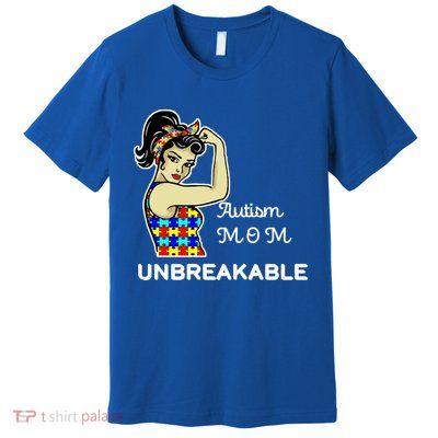 Autism Mom Unbreakable Puzzle Pieces Premium T-Shirt