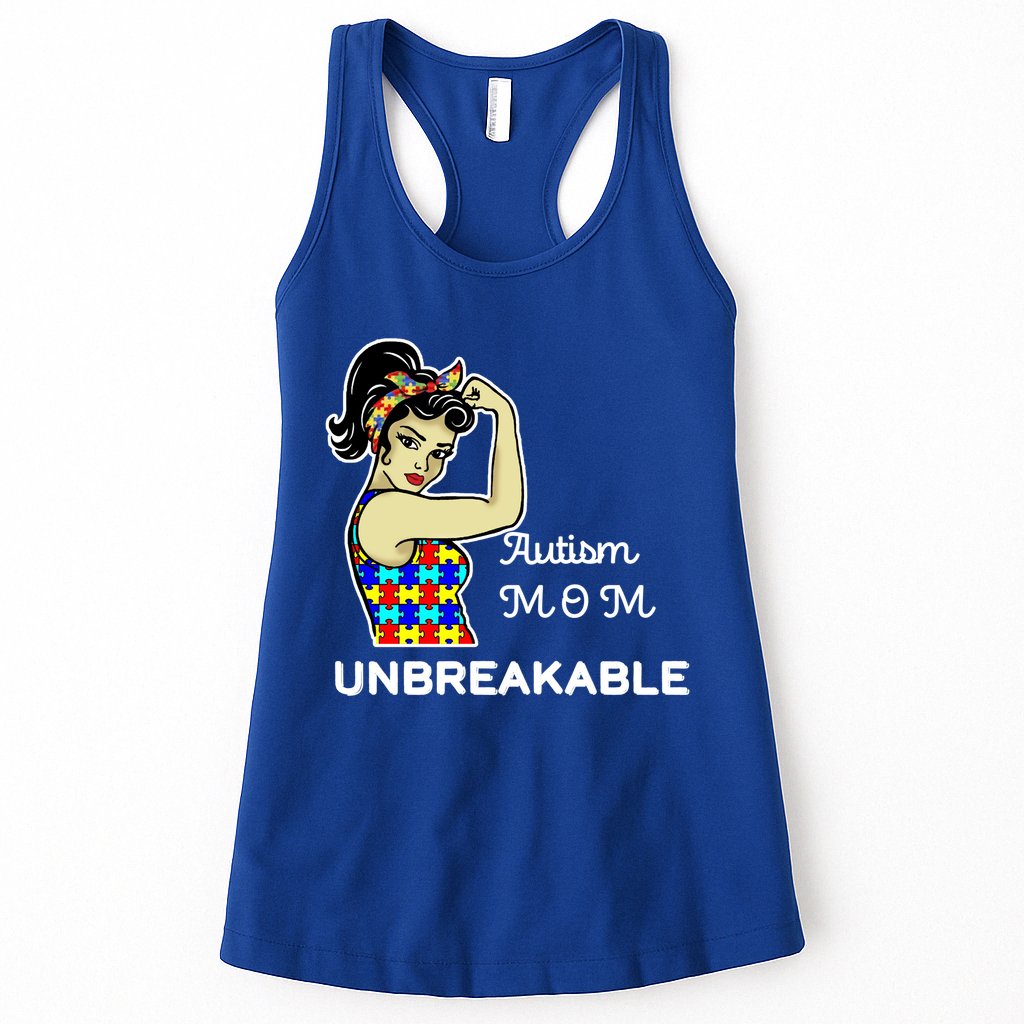 Autism Mom Unbreakable Puzzle Pieces Womens Tank Top