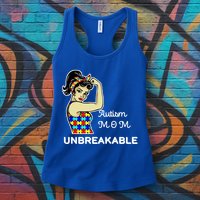 Autism Mom Unbreakable Puzzle Pieces Womens Tank Top