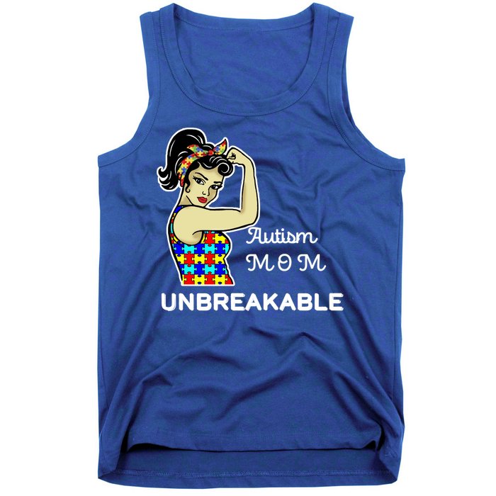 Autism Mom Unbreakable Puzzle Pieces Tank Top