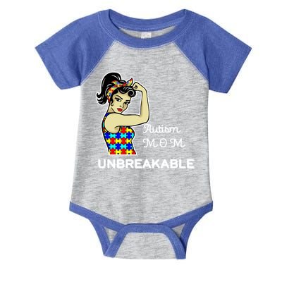 Autism Mom Unbreakable Puzzle Pieces Infant Baby Jersey Bodysuit