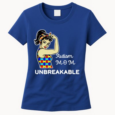 Autism Mom Unbreakable Puzzle Pieces Womens T-Shirt