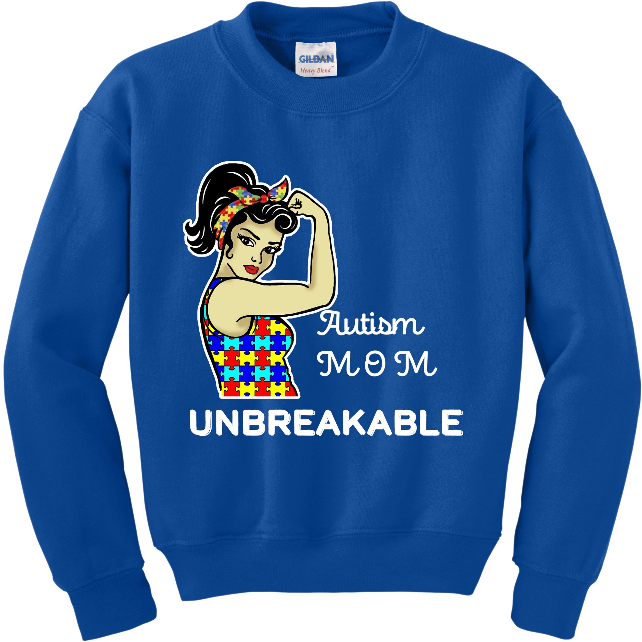 Autism Mom Unbreakable Puzzle Pieces Kids Sweatshirt