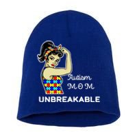 Autism Mom Unbreakable Puzzle Pieces Short Acrylic Beanie