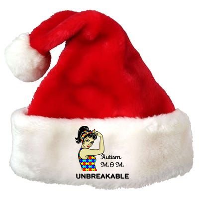 Autism Mom Unbreakable Puzzle Pieces Premium Christmas Santa Hat