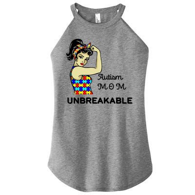 Autism Mom Unbreakable Puzzle Pieces Women's Perfect Tri Rocker Tank