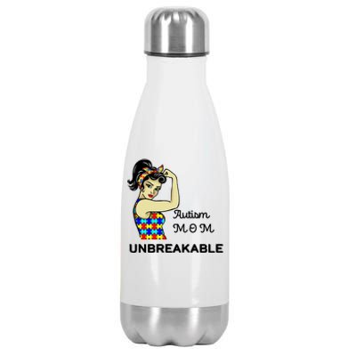 Autism Mom Unbreakable Puzzle Pieces Stainless Steel Insulated Water Bottle