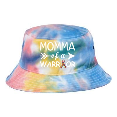 Autism Momma of a Warrior Tie Dye Newport Bucket Hat