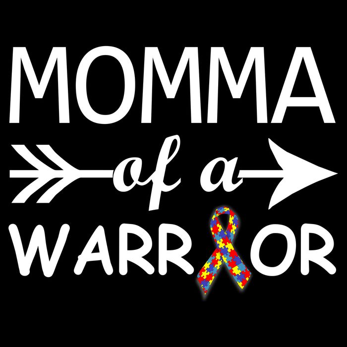 Autism Momma of a Warrior City Backpack