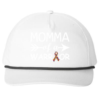 Autism Momma of a Warrior Snapback Five-Panel Rope Hat