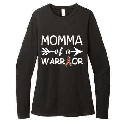 Autism Momma of a Warrior Womens CVC Long Sleeve Shirt