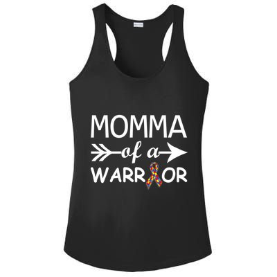 Autism Momma of a Warrior Ladies PosiCharge Competitor Racerback Tank