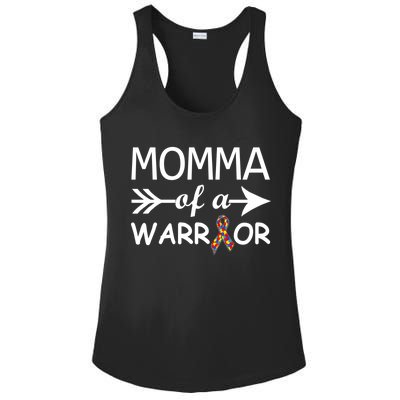 Autism Momma of a Warrior Ladies PosiCharge Competitor Racerback Tank