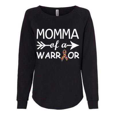 Autism Momma of a Warrior Womens California Wash Sweatshirt