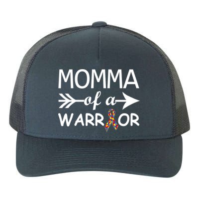 Autism Momma of a Warrior Yupoong Adult 5-Panel Trucker Hat