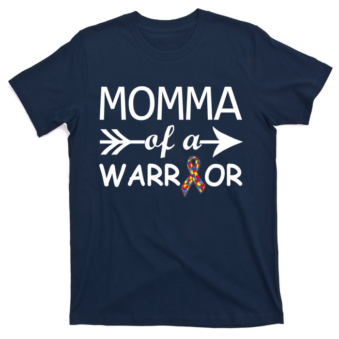 Autism Momma of a Warrior T-Shirt