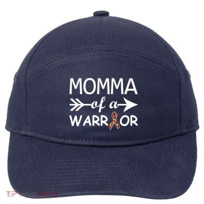 Autism Momma of a Warrior 7-Panel Snapback Hat