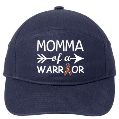 Autism Momma of a Warrior 7-Panel Snapback Hat