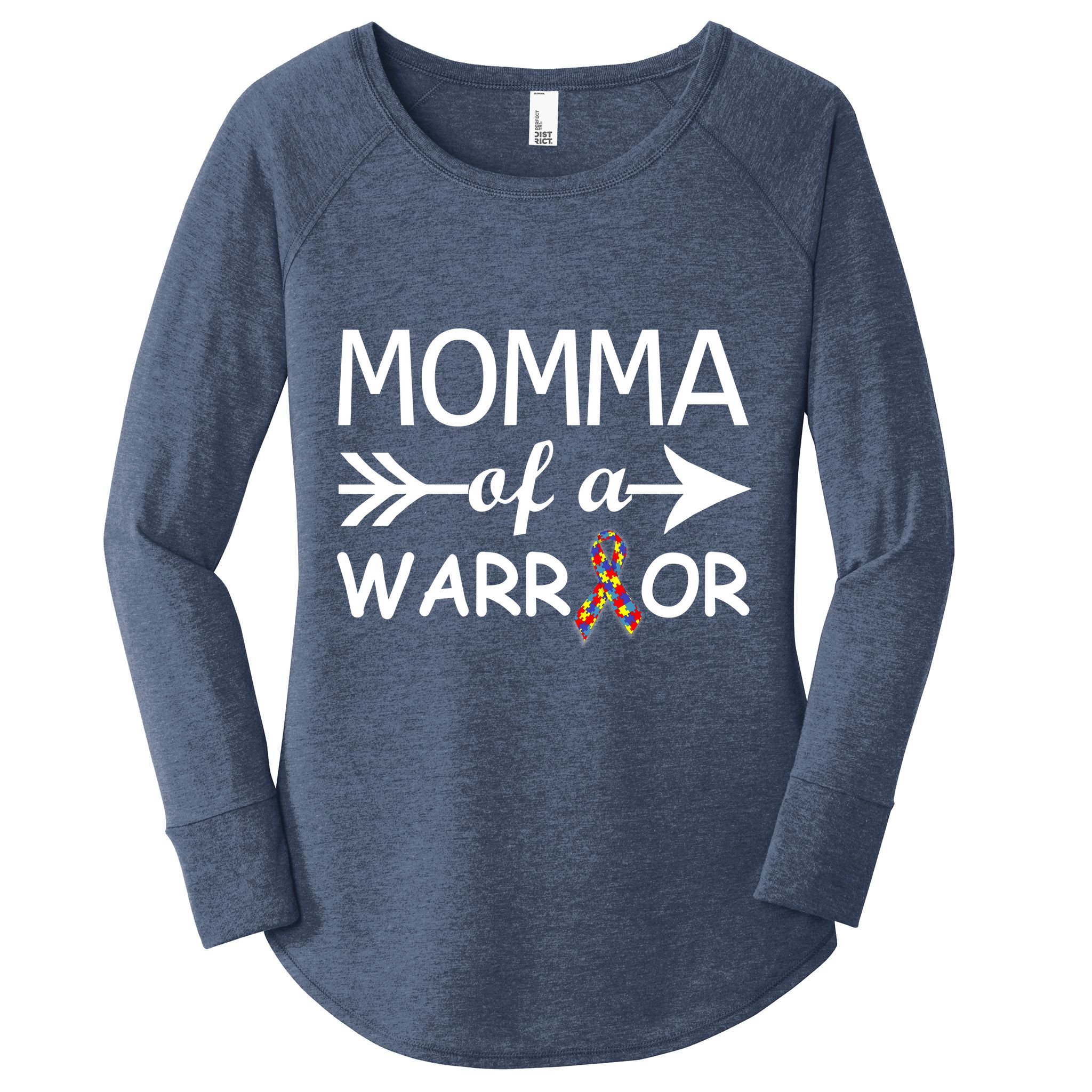 Autism Momma of a Warrior Women's Perfect Tri Tunic Long Sleeve Shirt