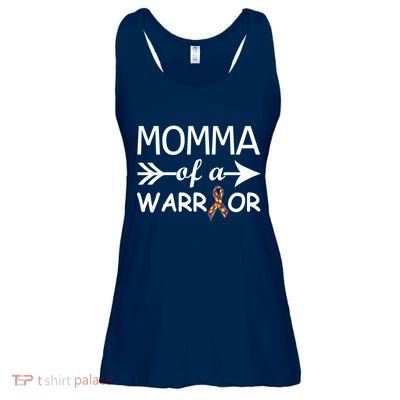 Autism Momma of a Warrior Ladies Essential Flowy Tank