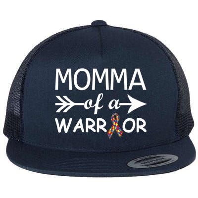 Autism Momma of a Warrior Flat Bill Trucker Hat