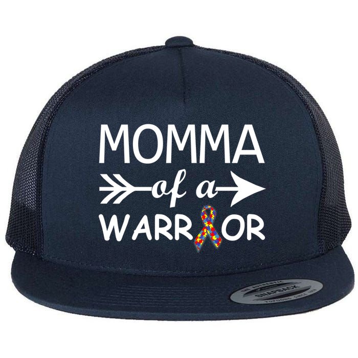 Autism Momma of a Warrior Flat Bill Trucker Hat