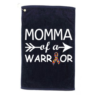 Autism Momma of a Warrior Platinum Collection Golf Towel