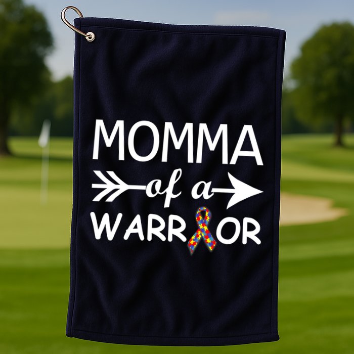 Autism Momma of a Warrior Golf Towel