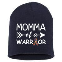 Autism Momma of a Warrior Short Acrylic Beanie