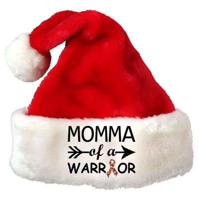 Autism Momma of a Warrior Premium Christmas Santa Hat