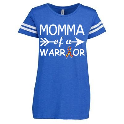 Autism Momma of a Warrior Enza Ladies Jersey Football T-Shirt