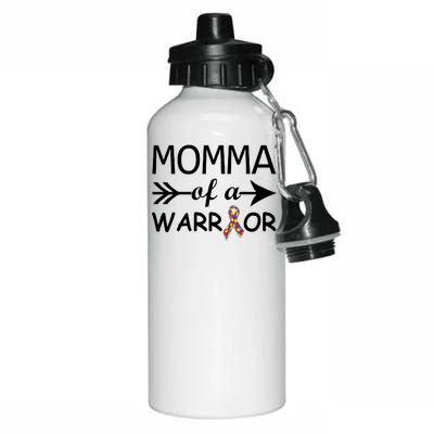 Autism Momma of a Warrior Aluminum Water Bottle