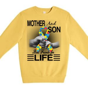 Autism Mother And Son Best Friends For Life Premium Crewneck Sweatshirt