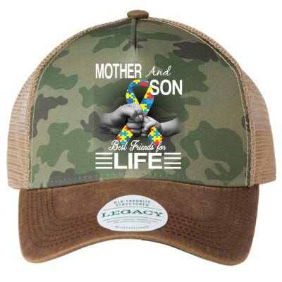 Autism Mother And Son Best Friends For Life Legacy Tie Dye Trucker Hat