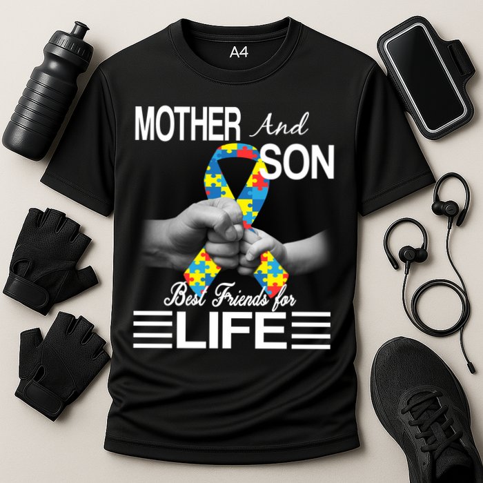 Autism Mother And Son Best Friends For Life Cooling Performance Crew T-Shirt