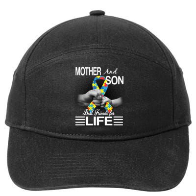 Autism Mother And Son Best Friends For Life 7-Panel Snapback Hat