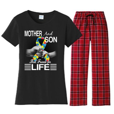 Autism Mother And Son Best Friends For Life Women's Flannel Pajama Set