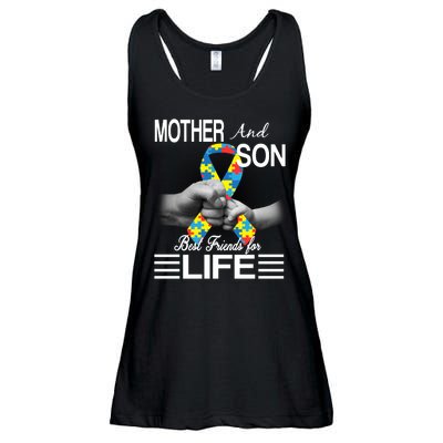 Autism Mother And Son Best Friends For Life Ladies Essential Flowy Tank