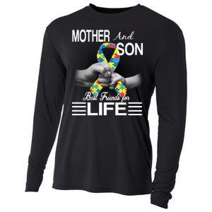 Autism Mother And Son Best Friends For Life Cooling Performance Long Sleeve Crew