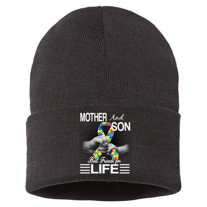 Autism Mother And Son Best Friends For Life Sustainable Knit Beanie