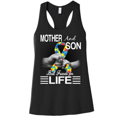 Autism Mother And Son Best Friends For Life Women's Racerback Tank