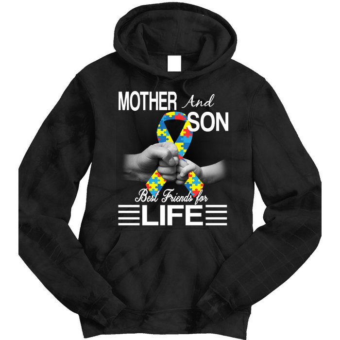 Autism Mother And Son Best Friends For Life Tie Dye Hoodie