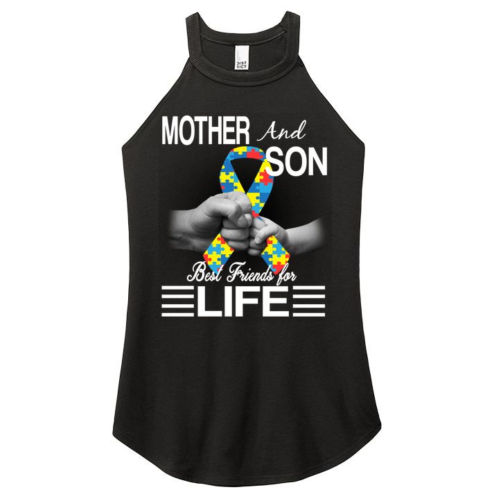 Autism Mother And Son Best Friends For Life Women's Perfect Tri Rocker Tank