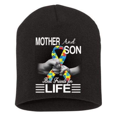 Autism Mother And Son Best Friends For Life Short Acrylic Beanie