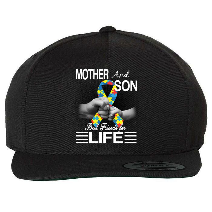 Autism Mother And Son Best Friends For Life Wool Snapback Cap