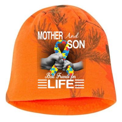 Autism Mother And Son Best Friends For Life Kati - Camo Knit Beanie