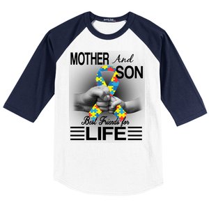 Autism Mother And Son Best Friends For Life Baseball Sleeve Shirt